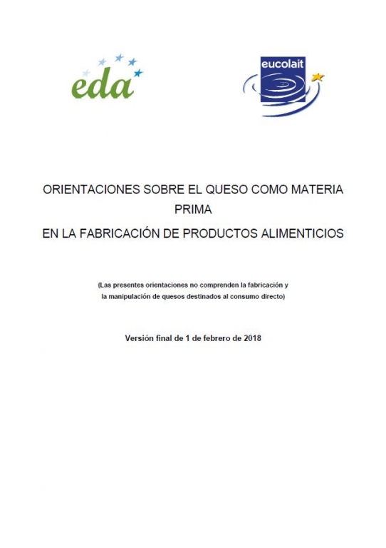 ORIENTACIONES SOBRE EL QUESO COMO MATERIA PRIMA EN LA FABRICACIÓN DE PRODUCTOS ALIMENTICIOS