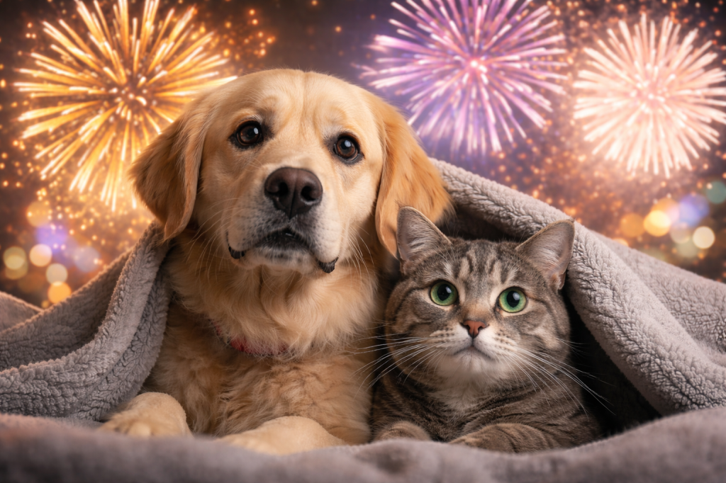El Colegio de Veterinarios de Alicante recuerda cómo proteger a las mascotas del estrés por fuegos artificiales en fin de año